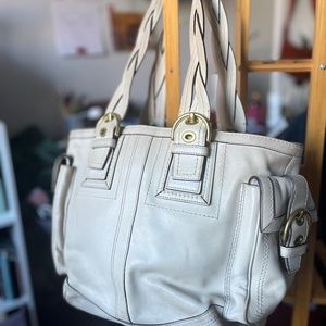 Coach SOHO Mia Ivory Leather Shoulder Tote Bag C06S-10049